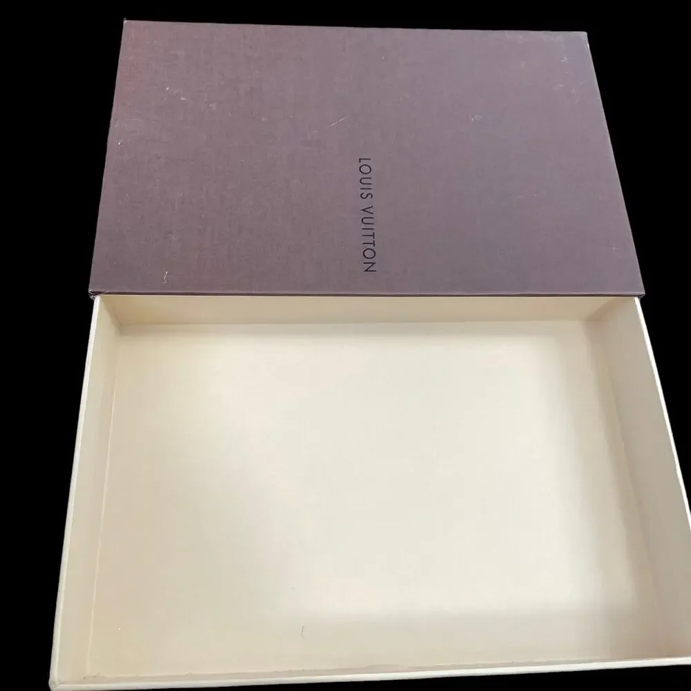 Louis Vuitton Gift Box Storage Drawer Style Slide Out Brown Small Authentic 8